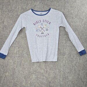 Carters Girls "Girls Stick Together" Long Sleeve  Pajama Shirt Size 14